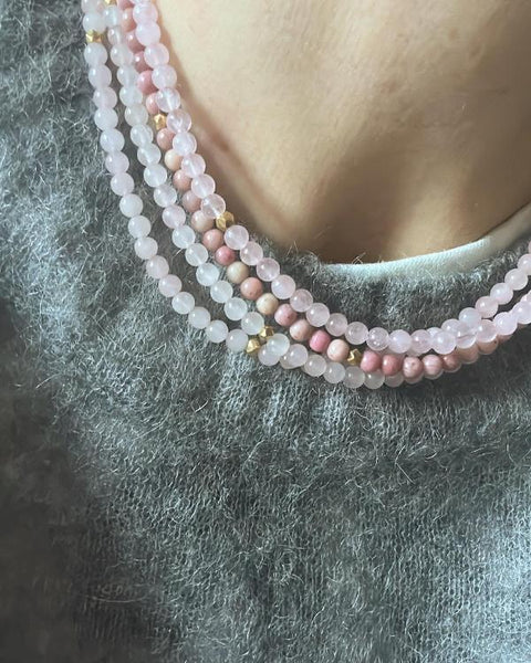 CHOCKER PERLE DI PIETRE MISTE